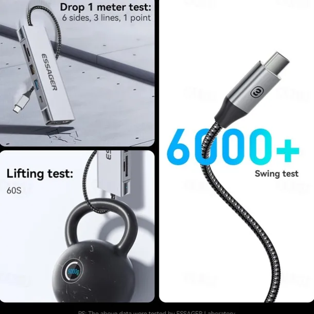 2023 NEW 8-in-1 USB Hub With Disk Storage Function USB Type-c to HDMI-Compatible Laptop Dock Station For Macbook Pro Air M1 M2