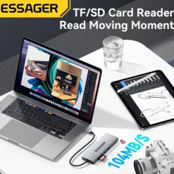 2023 NEW 8-in-1 USB Hub With Disk Storage Function USB Type-c to HDMI-Compatible Laptop Dock Station For Macbook Pro Air M1 M2