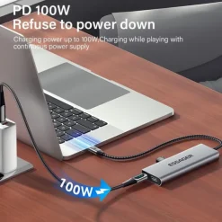 2023 NEW 8-in-1 USB Hub With Disk Storage Function USB Type-c to HDMI-Compatible Laptop Dock Station For Macbook Pro Air M1 M2