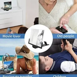 2023 New 14Inch /7.5Inch Mobile Phone Screen Magnifier Flat Screen 3D HD Radiation Protection Magnifying Glass Mobile Phone Holder