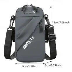 2023 New Multi Functional 3 IN 1 Outdoor Sports Fitness Running Mountaineering Mobile Phone Bag Travel Small Bag Cross Body Waist Hanging Arm Bag Single Shoulder Bag