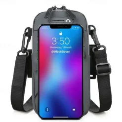 2023 New Multi Functional 3 IN 1 Outdoor Sports Fitness Running Mountaineering Mobile Phone Bag Travel Small Bag Cross Body Waist Hanging Arm Bag Single Shoulder Bag