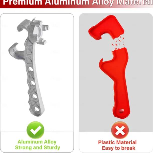 2025 New Multifunction Aluminum Bucket Opener, 5 Gallon Pail Opener, Metal Bucket Opener, Lid Remover Opener Tool, Fits 2" and 3/4" Bung Caps, Metal Can Opener Lid Remover Tool for Home Industrial Use