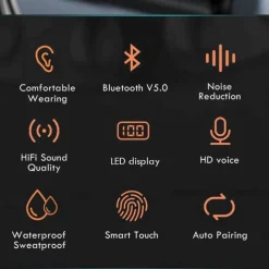 2023 New TWS Wireless Earphones Hifi Stereo Noise Cancelling Earbuds In Ear Touch Headsets Music Sports Earbuds For Smartphones
