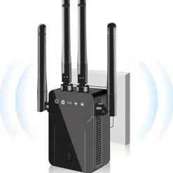 2023 Newest 2.4G WiFi Extender WiFi Booster Cover Up To 9800 Sq.ft & 50 Devices WiFi Range Extenders Signal Booster For Home Wireless Internet Signal Amplifier With Ethernet Port WiFi Repeater