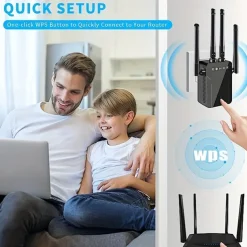 2023 Newest 2.4G WiFi Extender WiFi Booster Cover Up To 9800 Sq.ft & 50 Devices WiFi Range Extenders Signal Booster For Home Wireless Internet Signal Amplifier With Ethernet Port WiFi Repeater