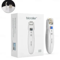 2023 Newest 540pins EMS Derma Roller Micro Current Microneedling Roller with Red Blue Light Therapy and Vibration Bio Roller G5