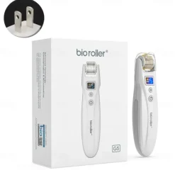 2023 Newest 540pins EMS Derma Roller Micro Current Microneedling Roller with Red Blue Light Therapy and Vibration Bio Roller G5