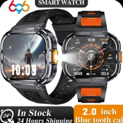 696 NX23 Smart Watch 2 inch Smart Band Fitness Bracelet Bluetooth Pedometer Call Reminder Sleep Tracker Compatible with Android iOS Women Men Hands-Free Calls Message Reminder IPX-0 51mm Watch Case