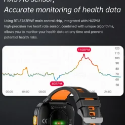 696 NX23 Smart Watch 2 inch Smart Band Fitness Bracelet Bluetooth Pedometer Call Reminder Sleep Tracker Compatible with Android iOS Women Men Hands-Free Calls Message Reminder IPX-0 51mm Watch Case