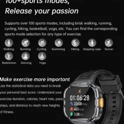 696 NX23 Smart Watch 2 inch Smart Band Fitness Bracelet Bluetooth Pedometer Call Reminder Sleep Tracker Compatible with Android iOS Women Men Hands-Free Calls Message Reminder IPX-0 51mm Watch Case