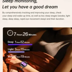 696 NX23 Smart Watch 2 inch Smart Band Fitness Bracelet Bluetooth Pedometer Call Reminder Sleep Tracker Compatible with Android iOS Women Men Hands-Free Calls Message Reminder IPX-0 51mm Watch Case