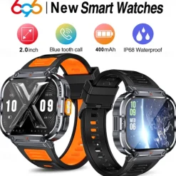 696 NX23 Smart Watch 2 inch Smart Band Fitness Bracelet Bluetooth Pedometer Call Reminder Sleep Tracker Compatible with Android iOS Women Men Hands-Free Calls Message Reminder IPX-0 51mm Watch Case