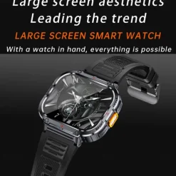 696 NX23 Smart Watch 2 inch Smart Band Fitness Bracelet Bluetooth Pedometer Call Reminder Sleep Tracker Compatible with Android iOS Women Men Hands-Free Calls Message Reminder IPX-0 51mm Watch Case