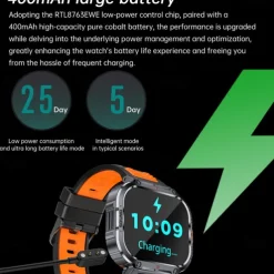 696 NX23 Smart Watch 2 inch Smart Band Fitness Bracelet Bluetooth Pedometer Call Reminder Sleep Tracker Compatible with Android iOS Women Men Hands-Free Calls Message Reminder IPX-0 51mm Watch Case