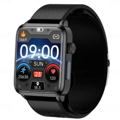 696 P300 Air Pump Blood Glucose Watch Smart Watch 1.83 inch Bluetooth Pedometer Call Reminder Sleep Tracker Compatible with Android iOS Men Hands-Free Calls Message Reminder IP67 40mm