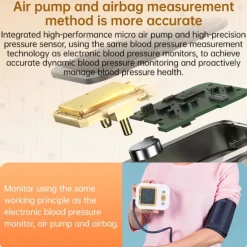 696 P300 Air Pump Blood Glucose Watch Smart Watch 1.83 inch Bluetooth Pedometer Call Reminder Sleep Tracker Compatible with Android iOS Men Hands-Free Calls Message Reminder IP67 40mm