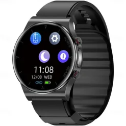 696 P70 Blood Glucose Watch Smart Watch 1.32 inch Smart Band Fitness Bracelet Bluetooth ECG+PPG Temperature Monitoring Pedometer Compatible with Android iOS Men Message Reminder IP 67 43mm Watch Case