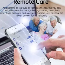 696 P70 Blood Glucose Watch Smart Watch 1.32 inch Smart Band Fitness Bracelet Bluetooth ECG+PPG Temperature Monitoring Pedometer Compatible with Android iOS Men Message Reminder IP 67 43mm Watch Case