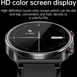 696 P70 Blood Glucose Watch Smart Watch 1.32 inch Smart Band Fitness Bracelet Bluetooth ECG+PPG Temperature Monitoring Pedometer Compatible with Android iOS Men Message Reminder IP 67 43mm Watch Case