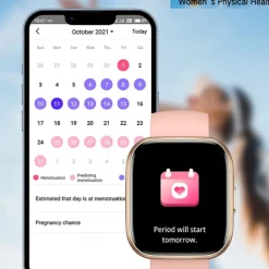 696 P114 Smart Watch 1.85 inch Smart Band Fitness Bracelet Bluetooth Pedometer Call Reminder Sleep Tracker Compatible with Android iOS Women Men Hands-Free Calls Message Reminder IP 67 40mm Watch Case