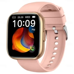 696 P114 Smart Watch 1.85 inch Smart Band Fitness Bracelet Bluetooth Pedometer Call Reminder Sleep Tracker Compatible with Android iOS Women Men Hands-Free Calls Message Reminder IP 67 40mm Watch Case