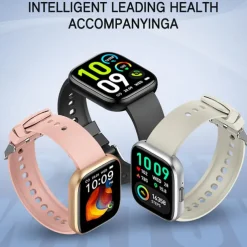 696 P114 Smart Watch 1.85 inch Smart Band Fitness Bracelet Bluetooth Pedometer Call Reminder Sleep Tracker Compatible with Android iOS Women Men Hands-Free Calls Message Reminder IP 67 40mm Watch Case