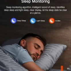 696 P114 Smart Watch 1.85 inch Smart Band Fitness Bracelet Bluetooth Pedometer Call Reminder Sleep Tracker Compatible with Android iOS Women Men Hands-Free Calls Message Reminder IP 67 40mm Watch Case