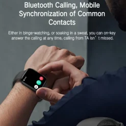 696 P114 Smart Watch 1.85 inch Smart Band Fitness Bracelet Bluetooth Pedometer Call Reminder Sleep Tracker Compatible with Android iOS Women Men Hands-Free Calls Message Reminder IP 67 40mm Watch Case