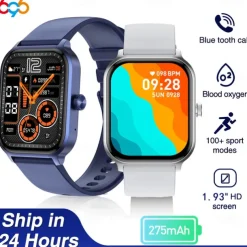 696 P85 Smart Watch 1.93 inch Smart Band Fitness Bracelet Bluetooth Pedometer Call Reminder Sleep Tracker Compatible with Android iOS Women Men Hands-Free Calls Message Reminder IP 67 39mm Watch Case