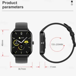 696 P85 Smart Watch 1.93 inch Smart Band Fitness Bracelet Bluetooth Pedometer Call Reminder Sleep Tracker Compatible with Android iOS Women Men Hands-Free Calls Message Reminder IP 67 39mm Watch Case