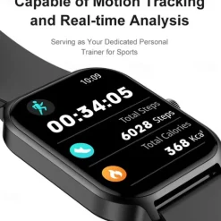 696 P85 Smart Watch 1.93 inch Smart Band Fitness Bracelet Bluetooth Pedometer Call Reminder Sleep Tracker Compatible with Android iOS Women Men Hands-Free Calls Message Reminder IP 67 39mm Watch Case