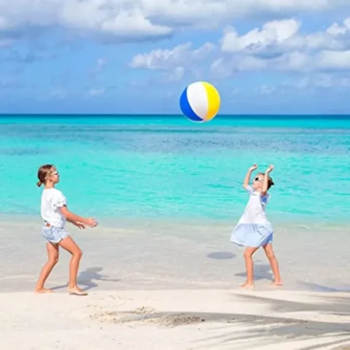 3 Pack 12" Inflatable Beach Balls for Kids - Toys & Toddlers, Pool Games, Toy Classic Rainbow Color