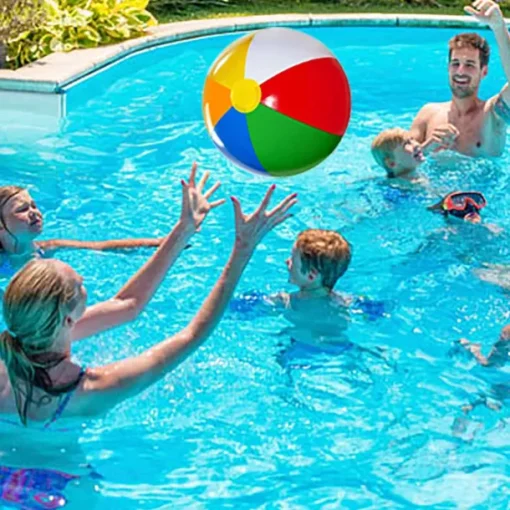 3 Pack 12" Inflatable Beach Balls for Kids - Toys & Toddlers, Pool Games, Toy Classic Rainbow Color