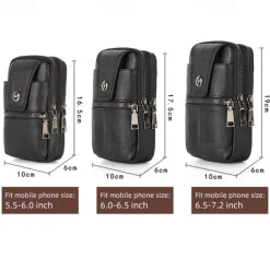 1 Pack Belt Pouch / Belt Bag Clip On Phone Case Portable Zipper Large Capacity Phone Case Dry Bag Mobile Rain Cover for For iPhone 14 Pro Max 13 12 Mini 11 Samsung Galaxy S22 Ultra Plus S21 A73 A53
