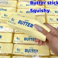 2 Pack Butter Stick Squishy Toys Soft Slow bounce Finger-licking Fun Toy For Adults