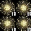 4 Pack Firework Lights Christmas Lights Decorations Starburst LED Copper Wire String Lights 8 Modes Battery Operated Fairy Lights with Remote Wedding Christmas Decorative Hanging Lights for Party Patio Garden Decoration120/200Led