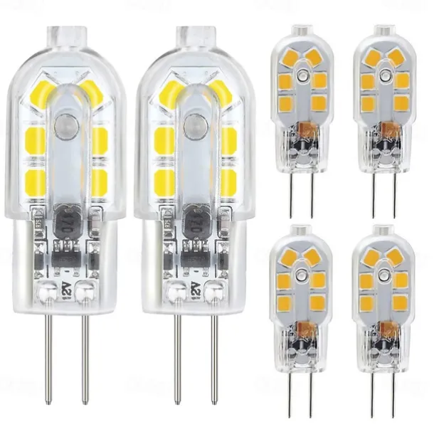 6 Pack G4 2.5W LED Bulb 2835 LED Bi-pin G4 Base 20W Halogen Bulb Replacement Warm White /Cold White DC12V