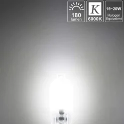 6 Pack G4 2.5W LED Bulb 2835 LED Bi-pin G4 Base 20W Halogen Bulb Replacement Warm White /Cold White DC12V