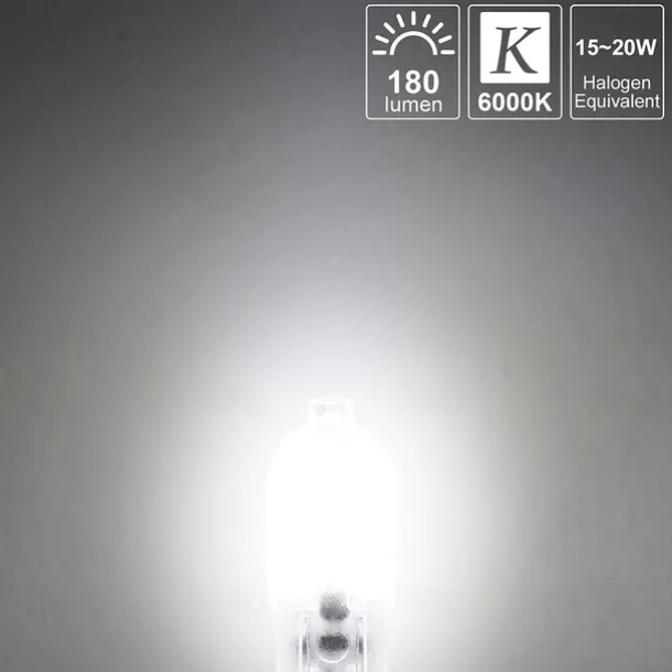 6 Pack G4 2.5W LED Bulb 2835 LED Bi-pin G4 Base 20W Halogen Bulb Replacement Warm White /Cold White DC12V