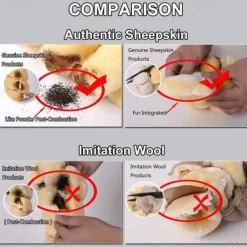 2 Pack Imitation Sheepskin Seat Belt Pads, Soft Shoulder and Neck Cushion, Imitation Wool, Car Interior Accessory