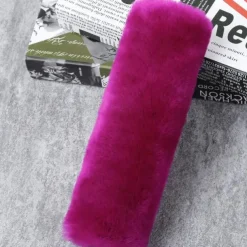 2 Pack Imitation Sheepskin Seat Belt Pads, Soft Shoulder and Neck Cushion, Imitation Wool, Car Interior Accessory