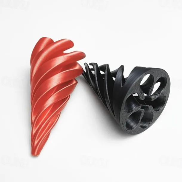 5 Pack Impossible Pyramid Passthrough Sculpture, Pass Through Pyramid Fidget Toy 3D Printed Spiral Cone Fidget Toy, Mini Vortex Thread Illusion, Desktop Deco Souvenir Gift Mini Stress Relief Desk Toy