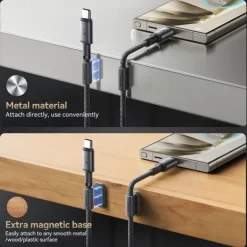 1 Pack Joyroom Multi Charging Cable 60W 3.9ft USB C to USB C / Lightning USB A to USB C / Lightning 3 A Fast Charging Nylon Braided For Macbook iPad Samsung Phone Accessory