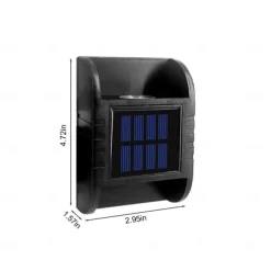 2 Pack 2LED Solar Wall Light UP and Down Illuminate Outdoor Sunlight Lamp IP65 Waterproof Modern Decor for Home Garden Porch, Black