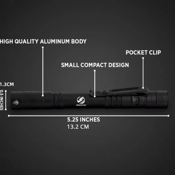 2 Pack LED Tactical Flashlight Torch Camping Lights Waterproof Multi-function for Camping Biking Hiking Outdoor Home Emergency 3.7V