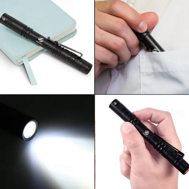 2 Pack LED Tactical Flashlight Torch Camping Lights Waterproof Multi-function for Camping Biking Hiking Outdoor Home Emergency 3.7V