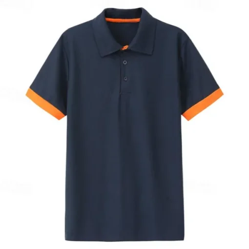 2 Pack Men's Polo Shirt Golf Shirt Sports Lapel T Shirt Short Sleeve Fashion Basic Color Summer Regular Fit Dark Blue White Blue White Black Golf T Shirt