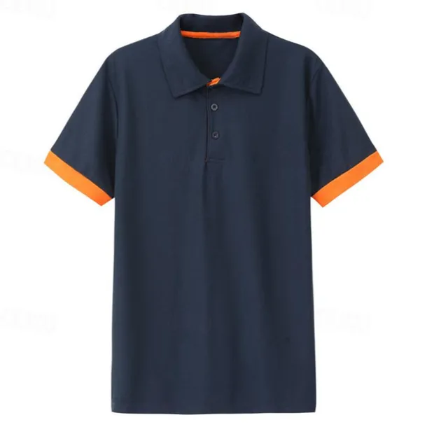 2 Pack Men's Polo Shirt Golf Shirt Sports Lapel T Shirt Short Sleeve Fashion Basic Color Summer Regular Fit Dark Blue White Blue White Black Golf T Shirt