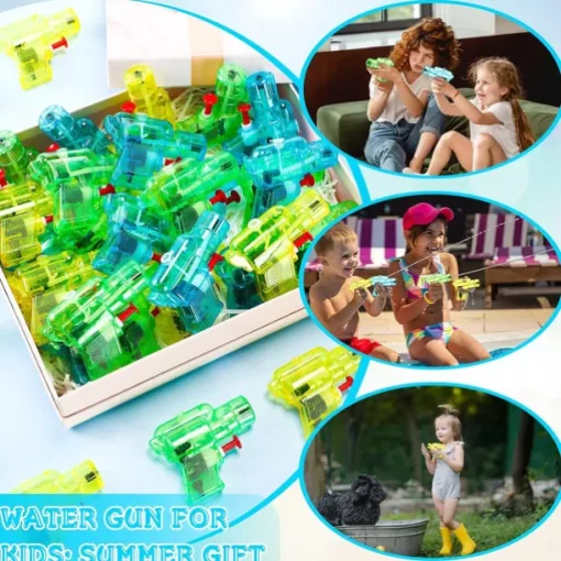 100 Pack Mini Water Gun for Boys and Girls Colorful Water Squirt Guns Small Toy Gun Plastic Pistol for Beach Water Park Swimming Pool Party Favors(Random Color)